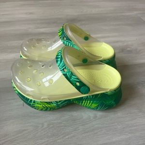 Women's Crocs Classic Bae Translucent Tropical Clog 4W